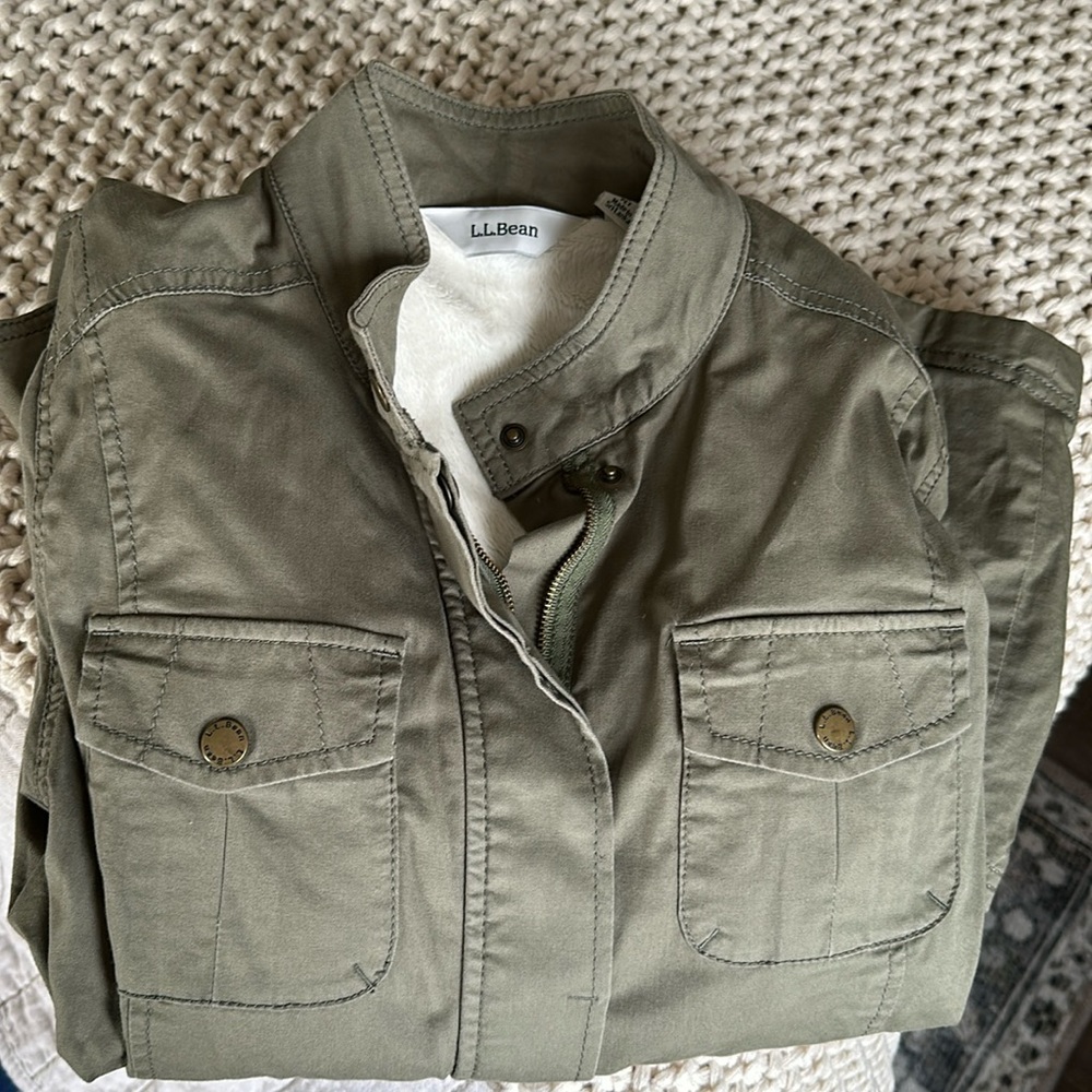 L.L.Bean olive green utility jacket